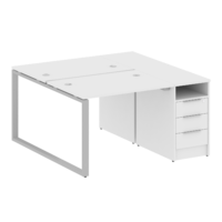 Стол-станция METALL SYSTEM на О-образном м/к с опорной тумбой БО.РС-СТП-2.1 1412*1475*750 